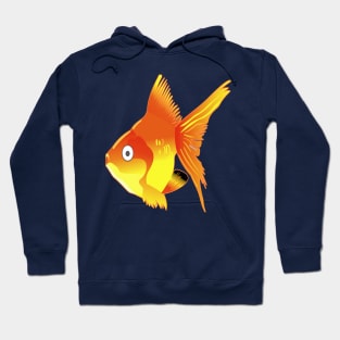 Orange fish alert fish color cartoon fish Hoodie